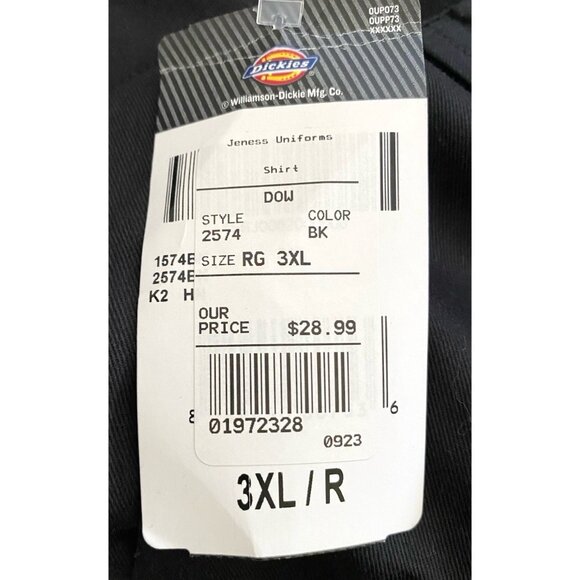 Dickies Men's Size 3XL Short Sleeve Work Shirt Shop Mechanics 1574 Button Down - Picture 3 of 6